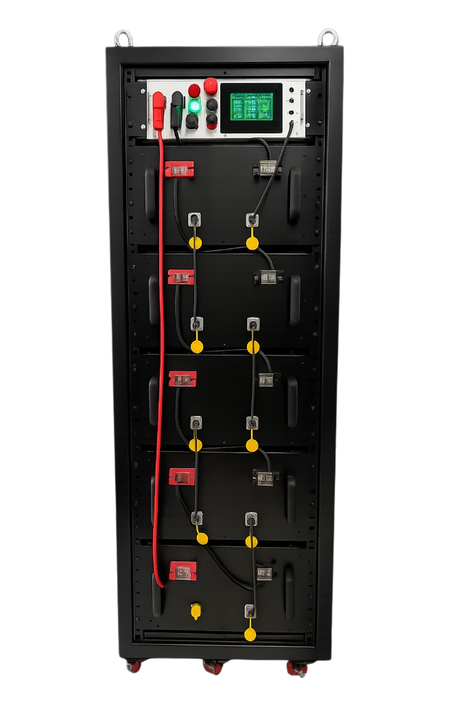 25 kW Ligen Power battery bank — rack modules and control unit